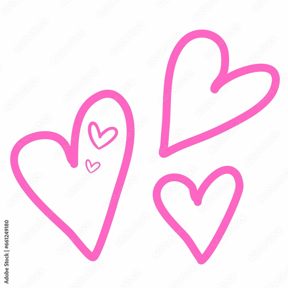 pink heart on white pink heart on white