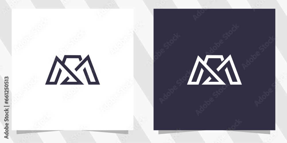 letter ms sm logo design letter ms sm logo design