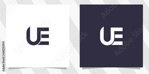 letter ue eu logo design