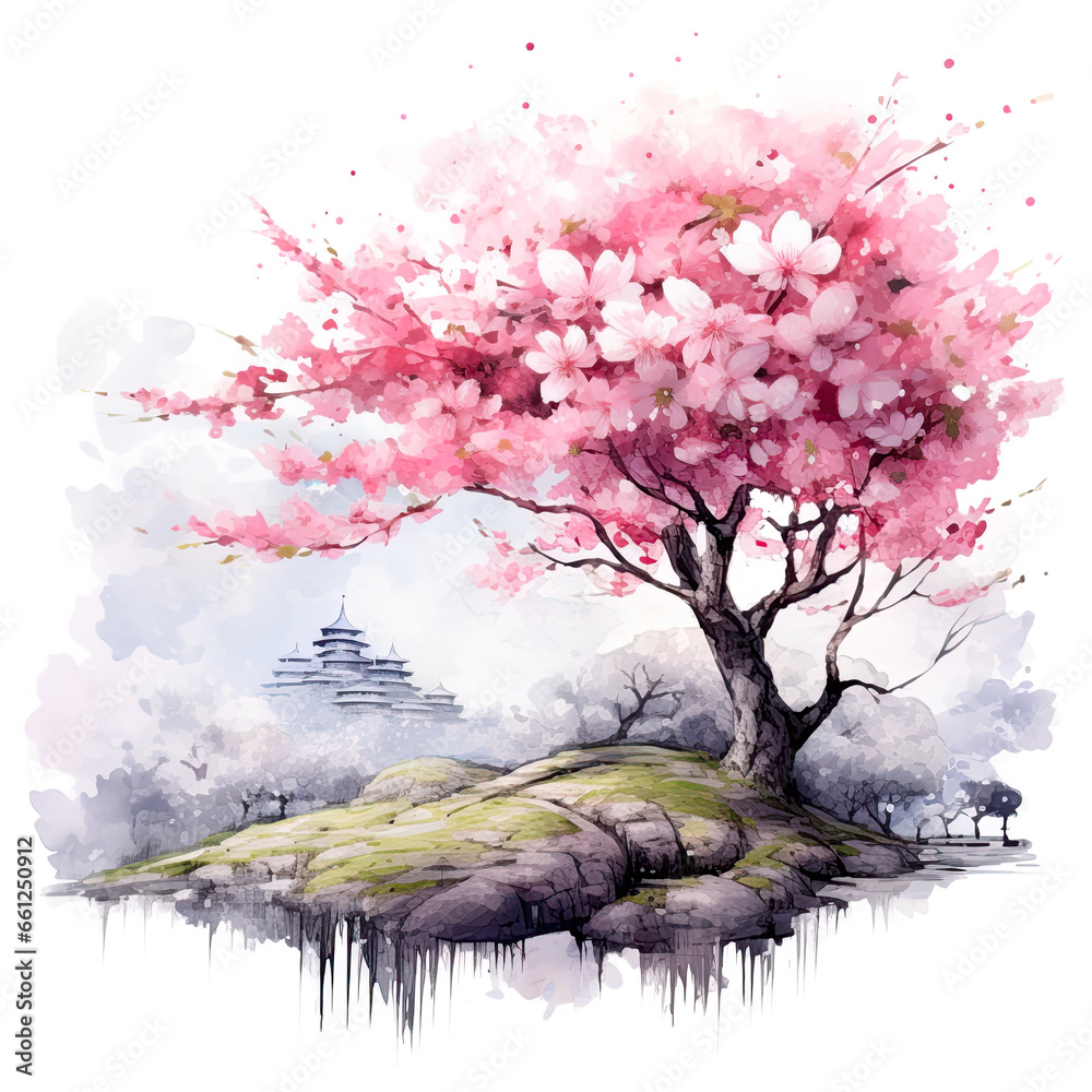 Naklejka premium Sakura inspired design.