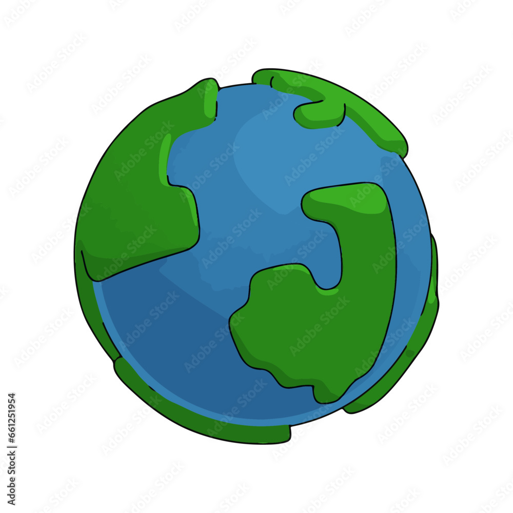 Love Earth Day cartoon illustration icon Earth Love Earth Day cartoon illustration icon Earth