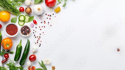 Abstract Healthy clean eating layout vegetarian food and diet