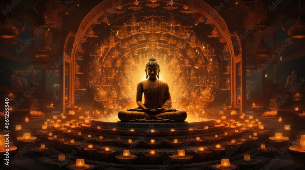 Buddhas countenance - obrazy, fototapety, plakaty 