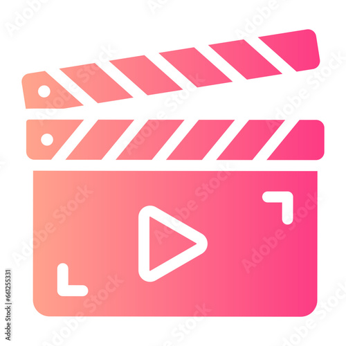 clapperboard Gradient icon