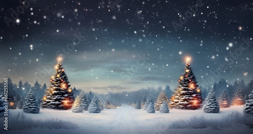 christmas tree in the night,christmas tree and snow,christmas tree in the snow,Christmas Tree and Snow: A Winter Wonderland Delight,Twinkling Christmas Tree in a Snowy Night's Embrace