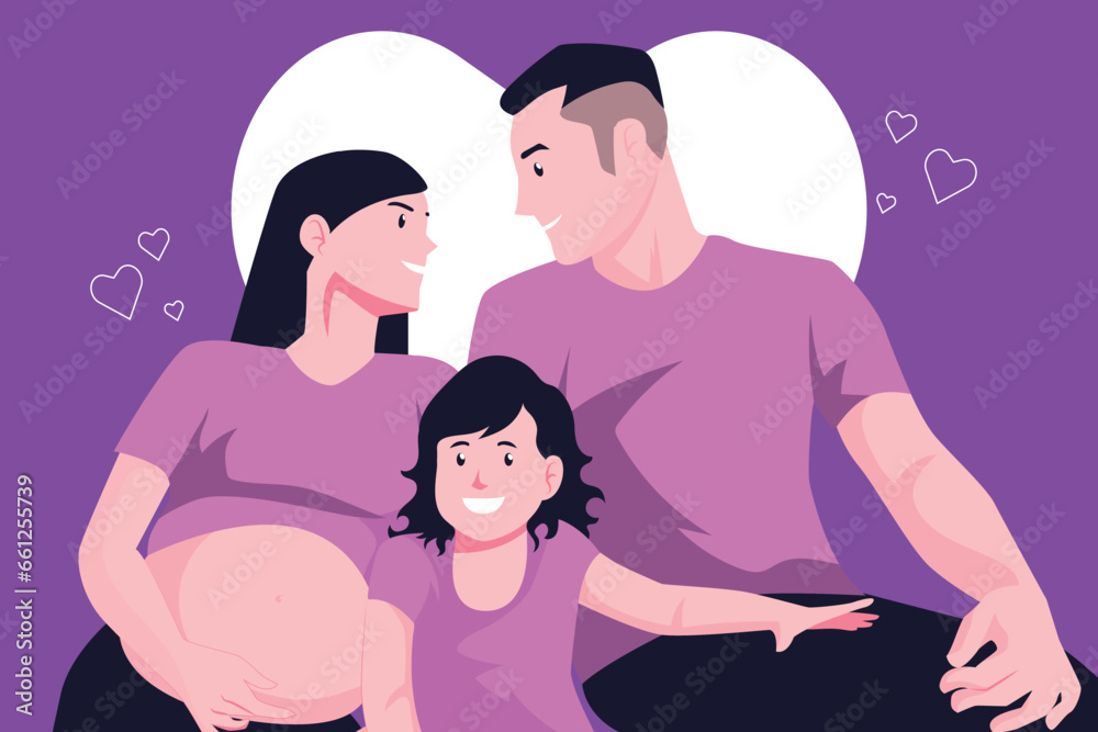 Obraz premium Hand drawn maternity concept illustration