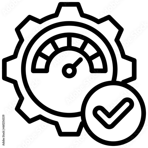 Performance Optimization Outline Icon