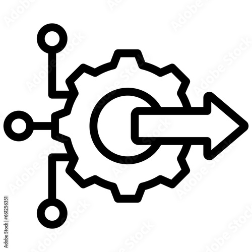 Process Streamlining Outline Icon