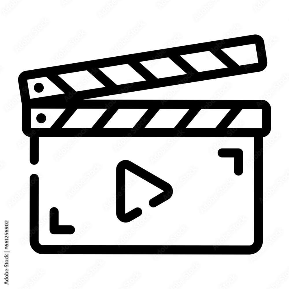 clapperboard Line Icon