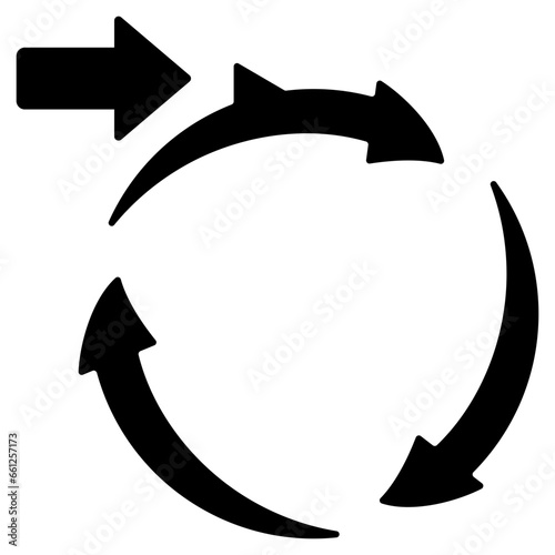 Feedback Loop Glyph Icon