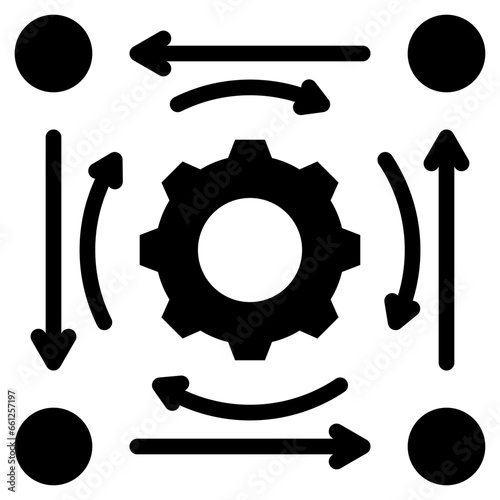 Strategic Alignment Glyph Icon