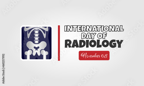 International Day of Radiology with x-ray image of human body