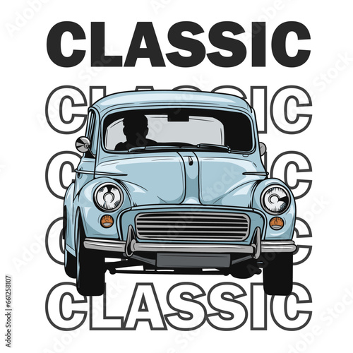 classic car vector illustration