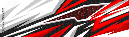 Abstract Car decal design vector. Graphic abstract stripe racing background kit designs for wrap vehicle, race car, rally, adventure and livery	