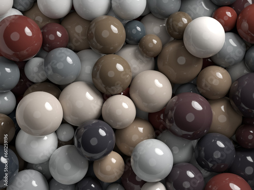 abstract background with many colorful balls.