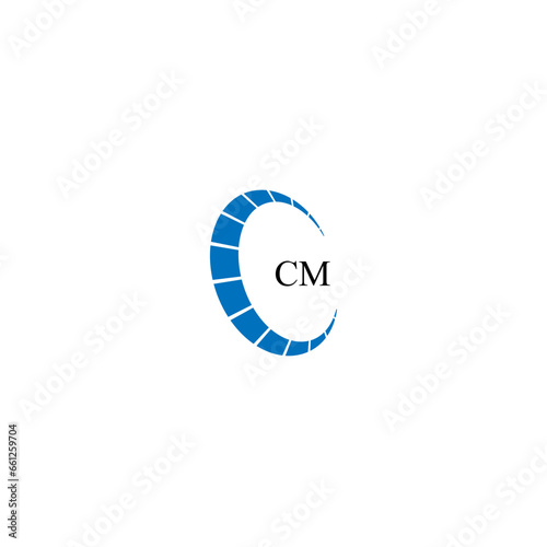 CM logo. C M design. White CM letter. CM, C M letter logo design. Initial letter CM linked circle uppercase monogram logo. C M letter logo vector design. 