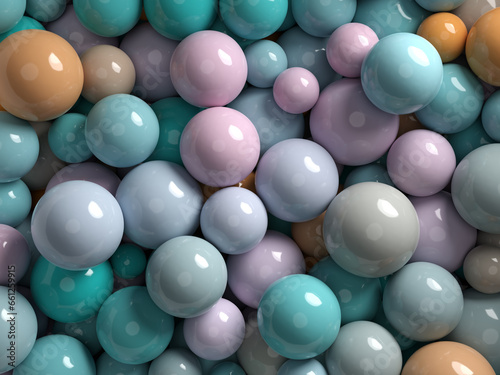 abstract background with many colorful balls.