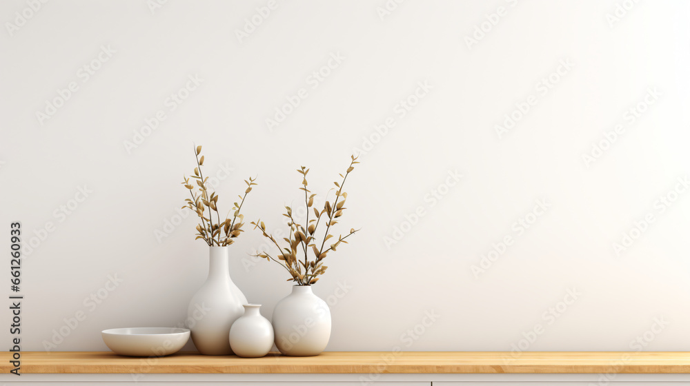 empty wooden table set against a white wall background provides an ideal s for product advertisement empty wooden table set against a white wall background provides an ideal s for product advertisement