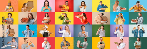 Collage of many people with...