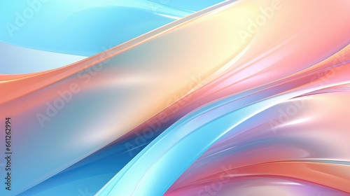Smooth Metallic Chrome Liquid Backdrop Colorful Iridescent Shiny, Generative AI