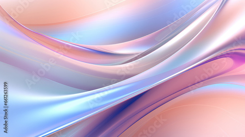 Smooth Metallic Chrome Liquid Backdrop Colorful Iridescent Shiny, Generative AI