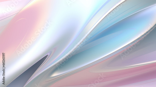 Smooth Metallic Chrome Liquid Backdrop Colorful Iridescent Shiny  Generative AI