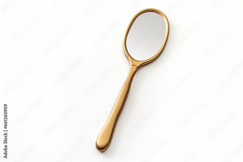 A hand mirror isolated on a white background A hand mirror isolated on a white background