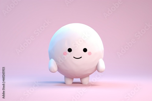 A cute and adorable moon cartoon character