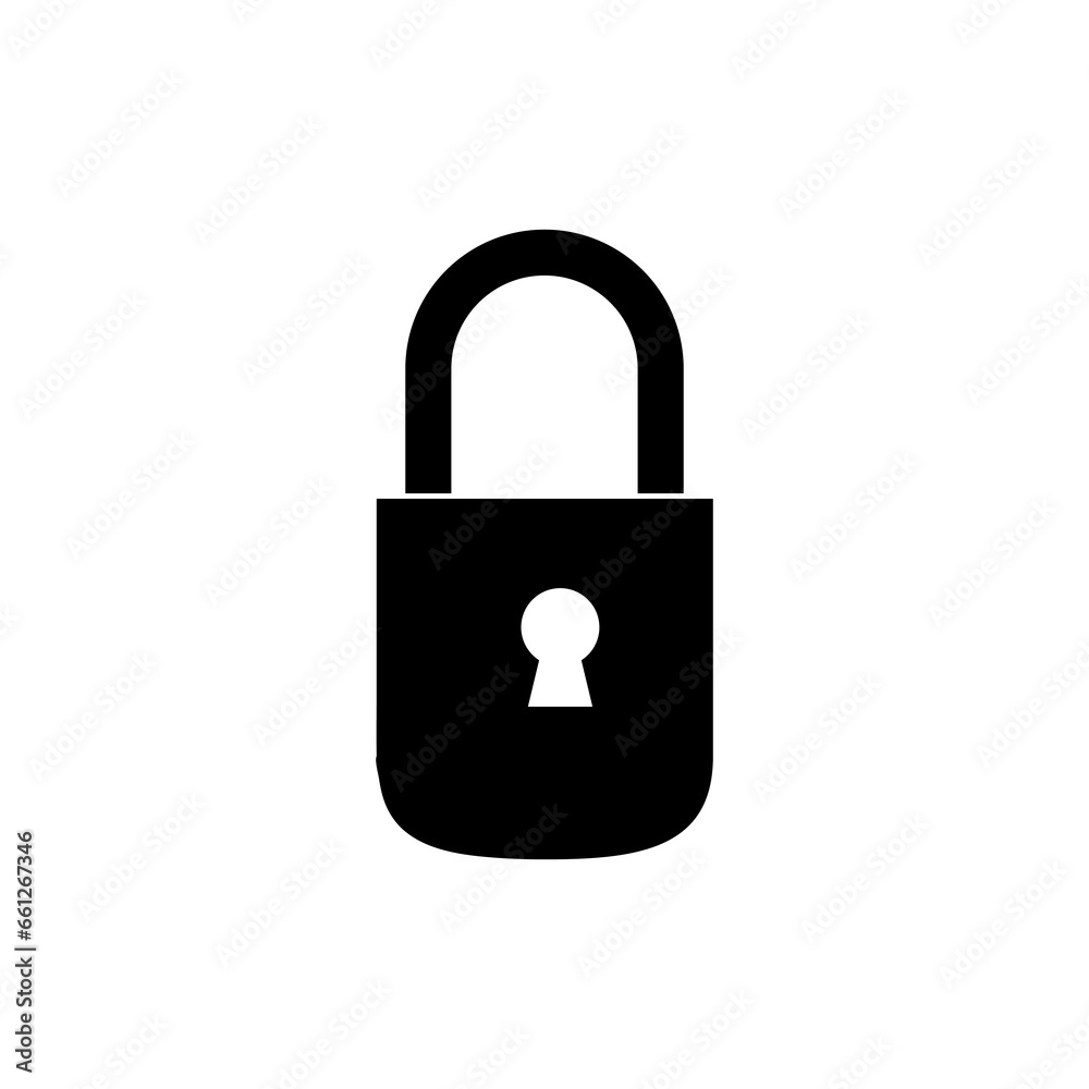 Lock icon. Padlock sign. vector flat illustration on white background..eps Lock icon. Padlock sign. vector flat illustration on white background..eps