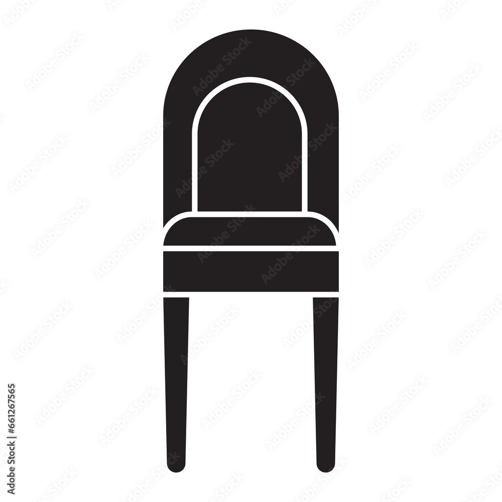 Chair, furniture icon. flat symbol illustration on white background..eps Chair, furniture icon. flat symbol illustration on white background..eps