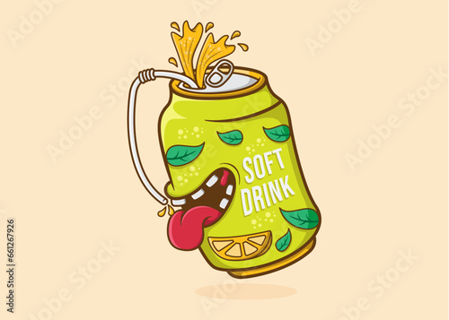 Soft drink Monster Cartoon Illustration