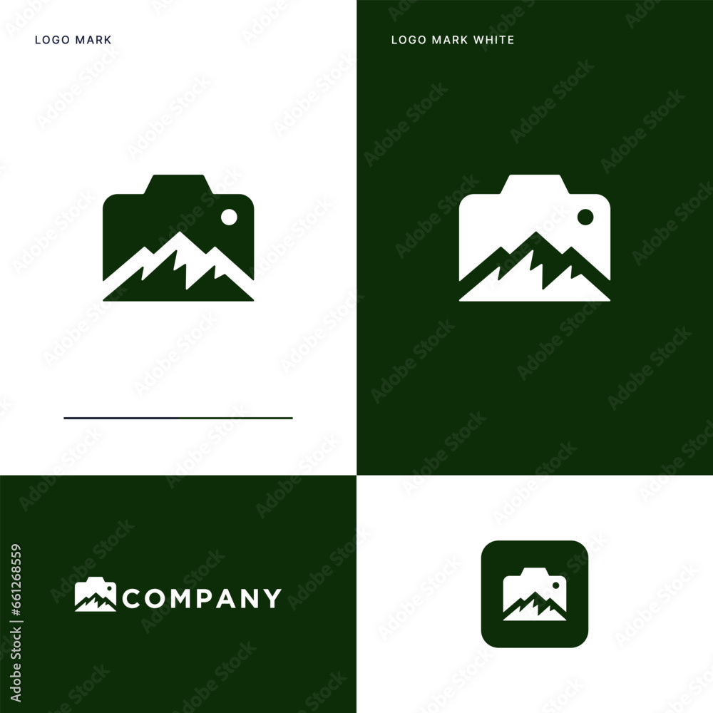Camera Mountain logo Vector Icon Illustration Design Camera Mountain logo Vector Icon Illustration Design