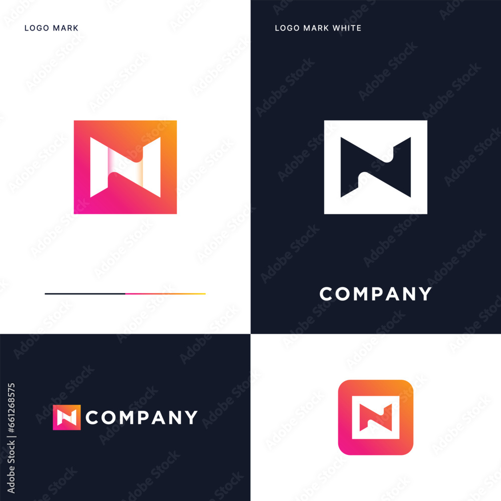 N logo Vector Icon Illustration Design N logo Vector Icon Illustration Design