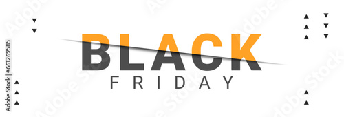 Black Friday sale promotion banner template. Vector illustration