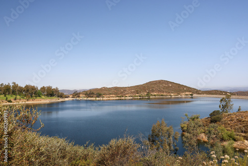 View of Lake Poway from the Lake Poway loop trail in Southern California. © Romar66