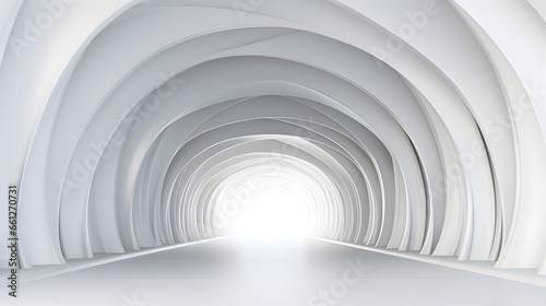 3D Light White Background, Abstract Wave Background. White Minimalistic Texture. Template