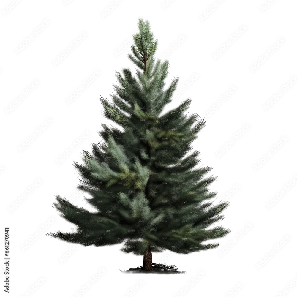 Christmas spruce isolated on white