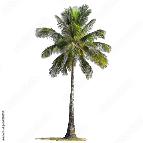 coconut tree isolated on white background © Le