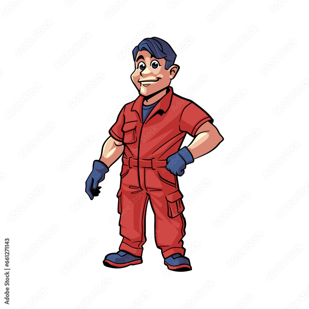 A professional repairman cartoon character A professional repairman cartoon character