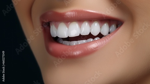woman s mouth smiling with perfect teeth