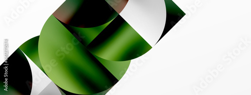 Minimalist geometric background featuring metallic round triangles, delivering sleek and modern visual aesthetic with emphasis on clean, metallic forms for wallpaper, banner, background, landing page