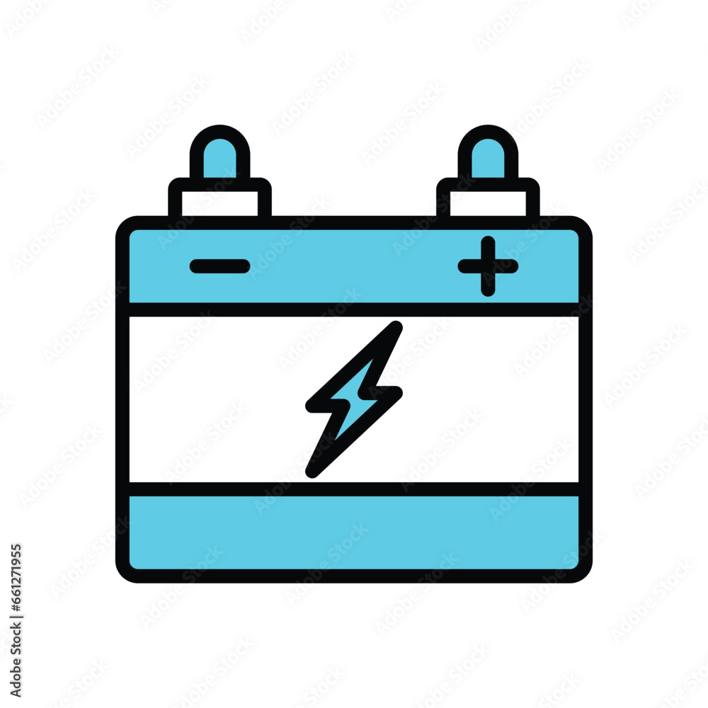 Car battery icon design, illustration design Car battery icon design, illustration design