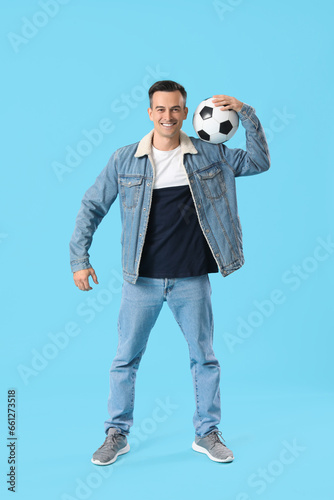 Young man with soccer ball ...