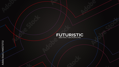 Futuristic abstract background. Glowing circle lines design. Modern shiny blue and pink geometric lines pattern. Future technology concept. Suit for poster, banner, cover, presentation, website, flyer