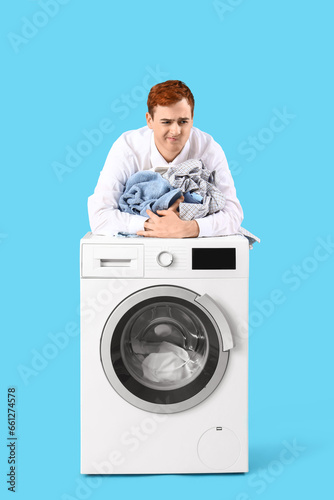 Displeased young man with l...