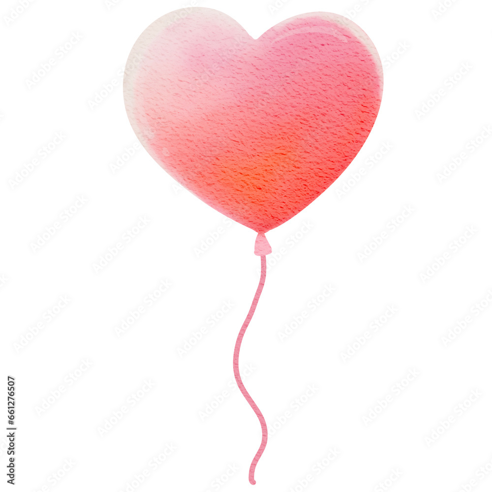 red heart balloon.