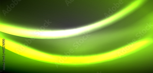 Neon-lit waves surge across background, mesmerizing dance of luminescence and motion. Dynamic backdrop captures essence of energy and modern aesthetics