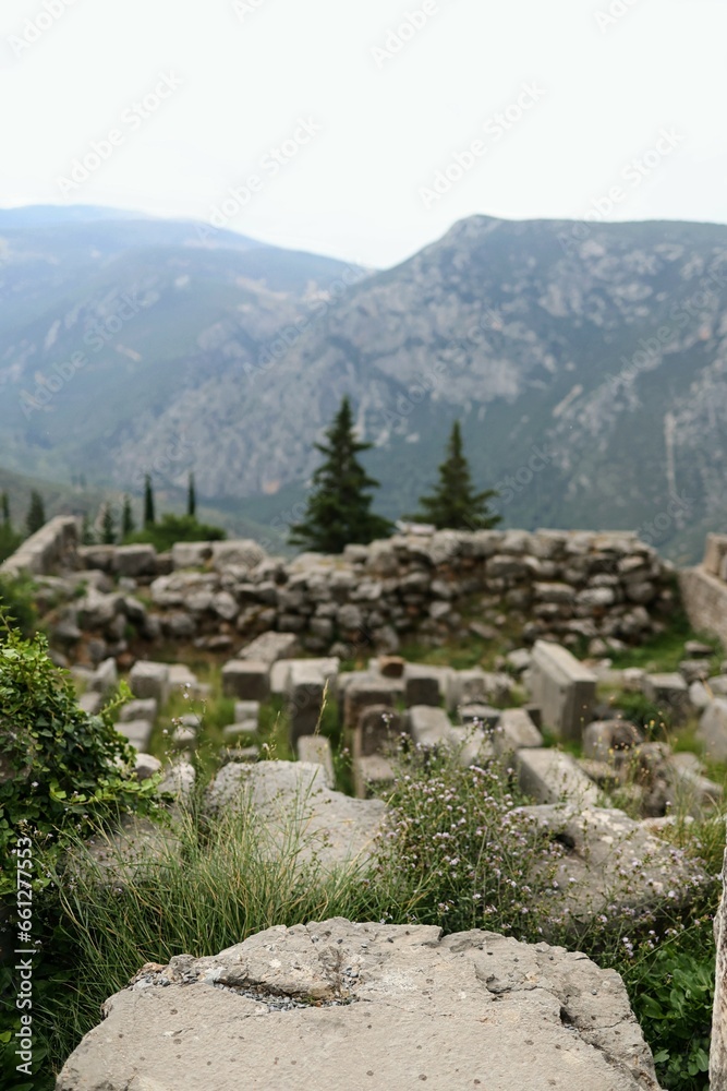 Naklejka premium Ancient Ruins in the Mountains