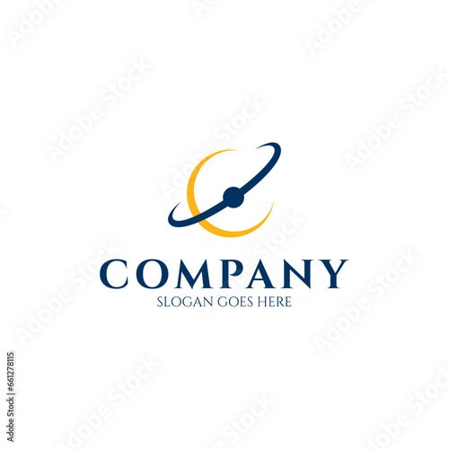 planet logo saturn orbit
