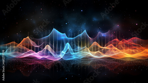 Wallpaper Mural Wave line technology background. Torontodigital.ca